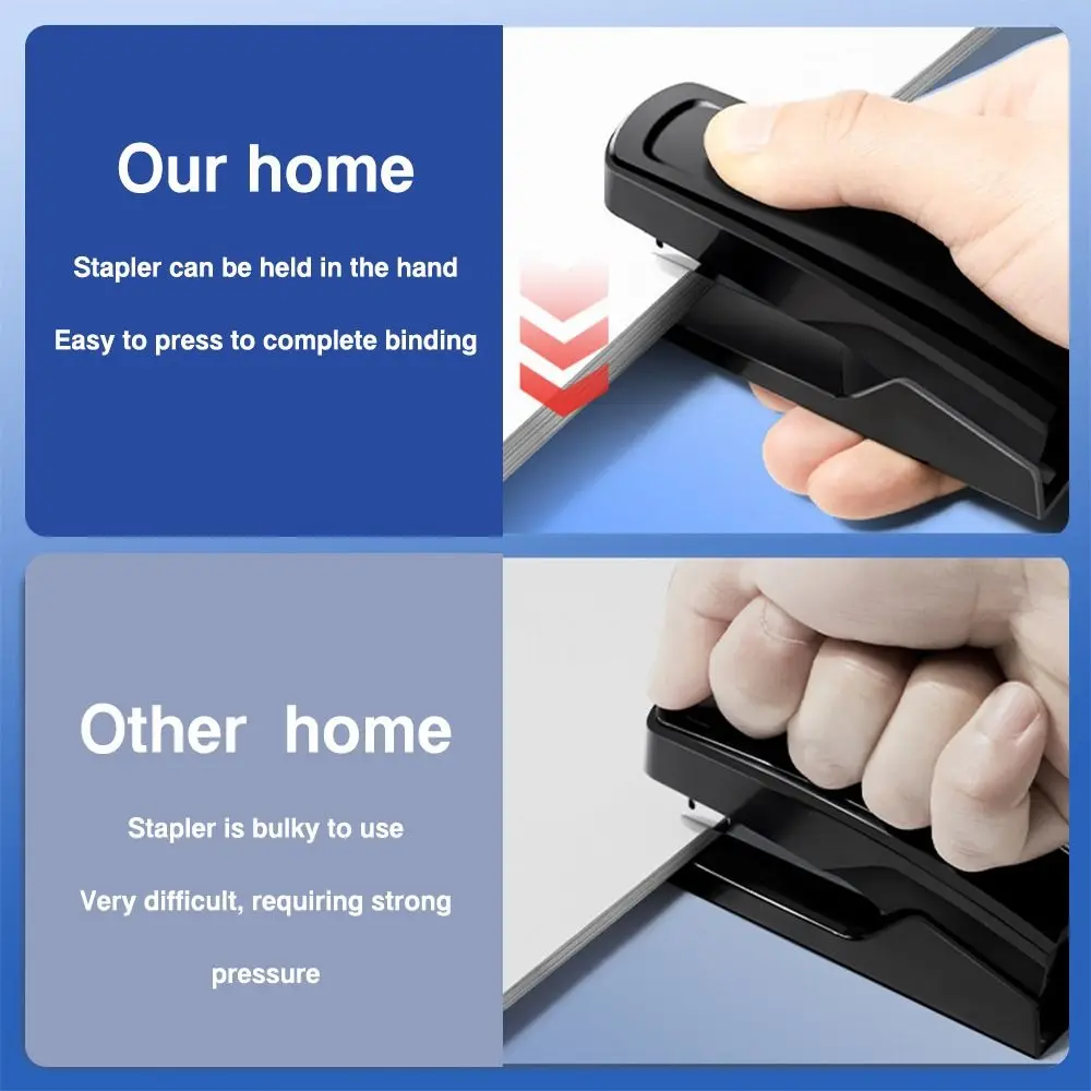 24/6 Staples Stapler Color Mini Portable Long Stapler Effortless Labor-saving Stapling Machine Office School push stapler mini stapler set hand stapler