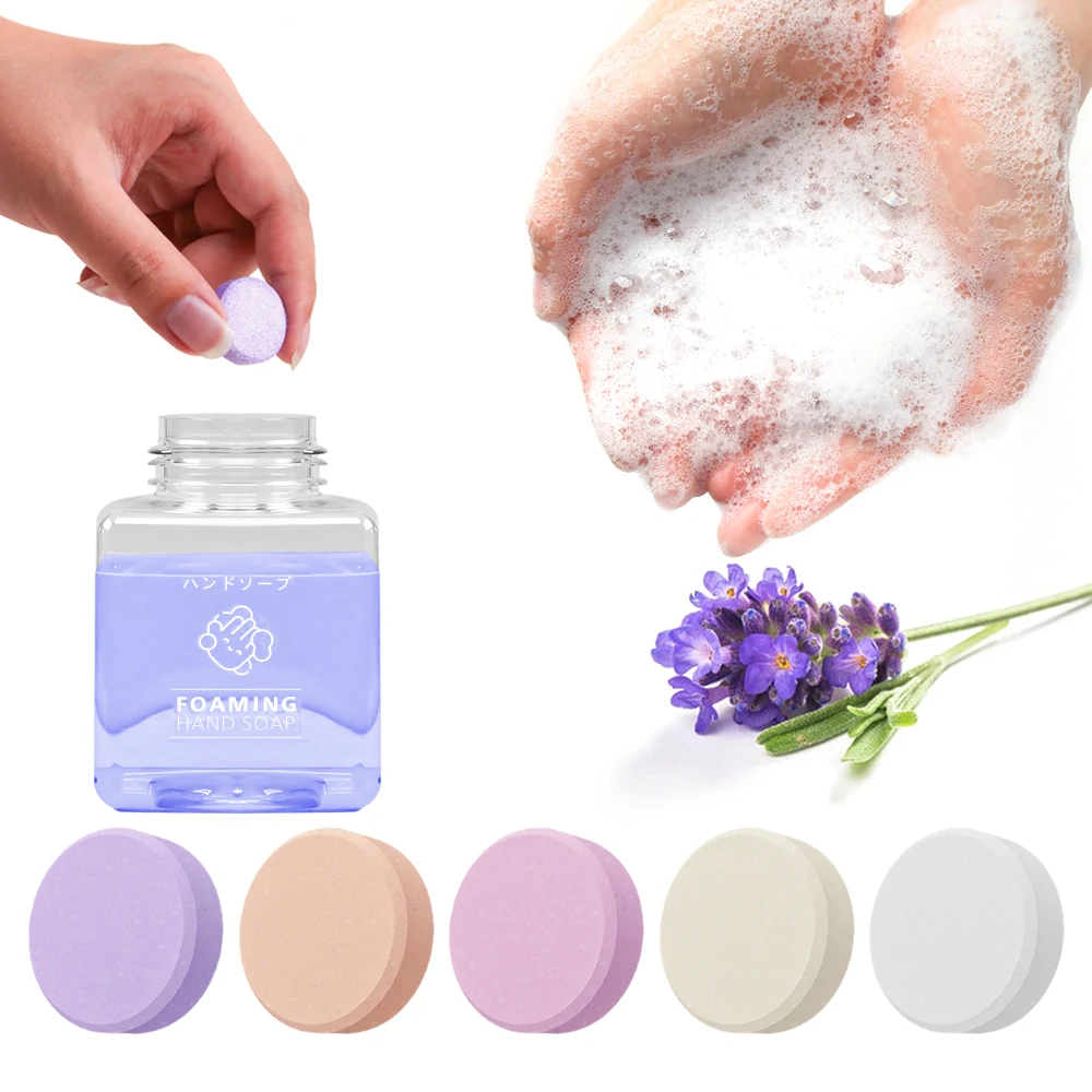 

4pcs Hand Washing Effervescent Moisturizing Mild Household Foaming Soap Tablets for Cleaning