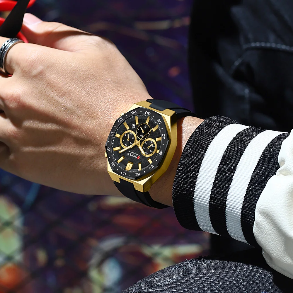 Montre à quartz classique pour homme, multifonctionnelle, lumineuse, chronographe, calendrier, étanche, sport, mode._voghion.com