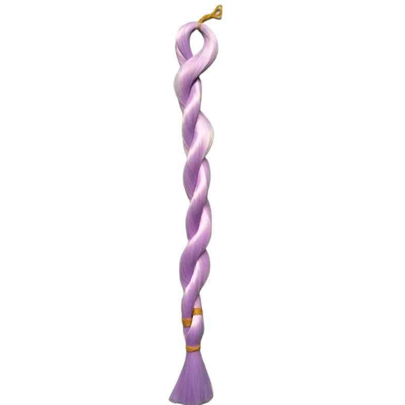 Grau Weiß Farbe Lange Puppe Haar Milch Seide Weiche Synthetische Hitzebeständige Perücke BJD Verwurzelung DIY Puppe Haar Cosplay Aaccessory – Detail 11