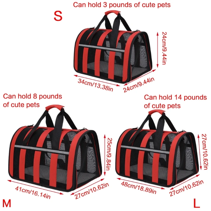 Cats Carriers Bag Handbag for Travel Soft Shoulder Bag Large Capacity Go Out Pet Carriers Travel