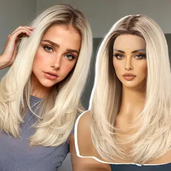 Peruka mieszana z lace front Celeste 60% włosów naturalnych - obrazek 2