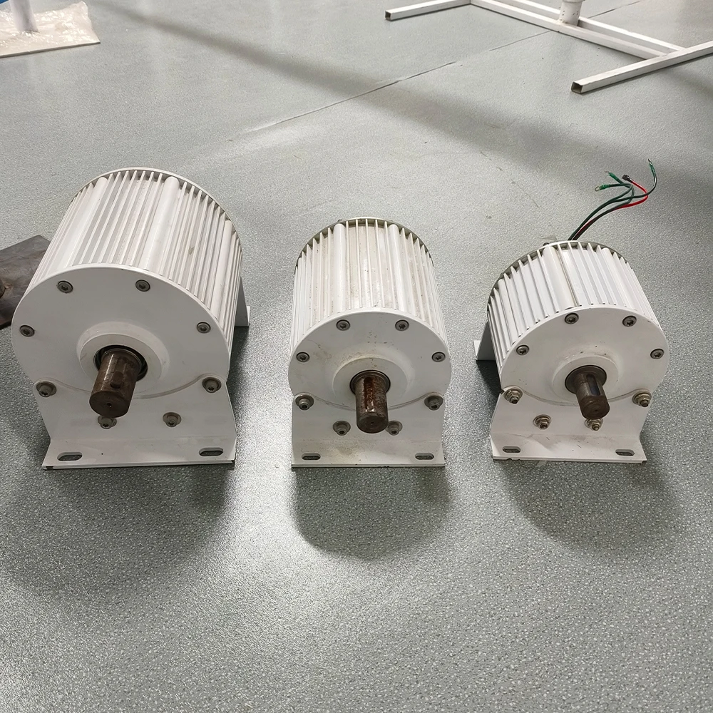 500RPM 220V 380V Three Phase 4 WIRES Electric Motor Permanent Magnet Generator Alternator With Reducer Complete Set