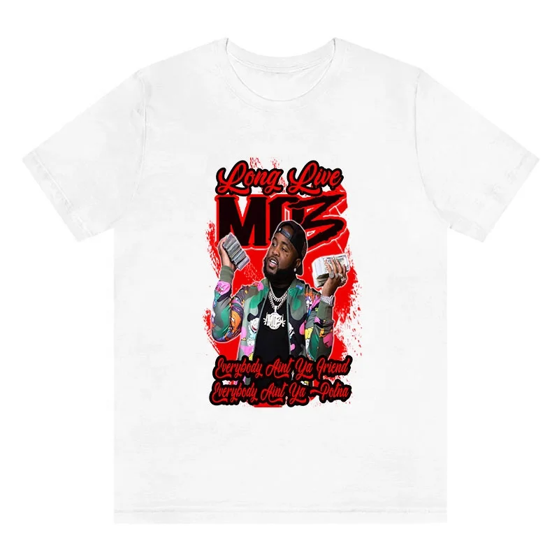 

Hip Hop Rapper MO3 Grunge Graphic t shirts Men Rap Tee 90s Vintage Men's T-Shirts