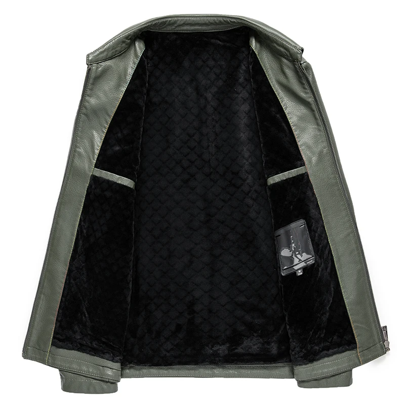 Men's Sheepskin Jacket Spring And Autumn Business Casual Thin Section Lapels