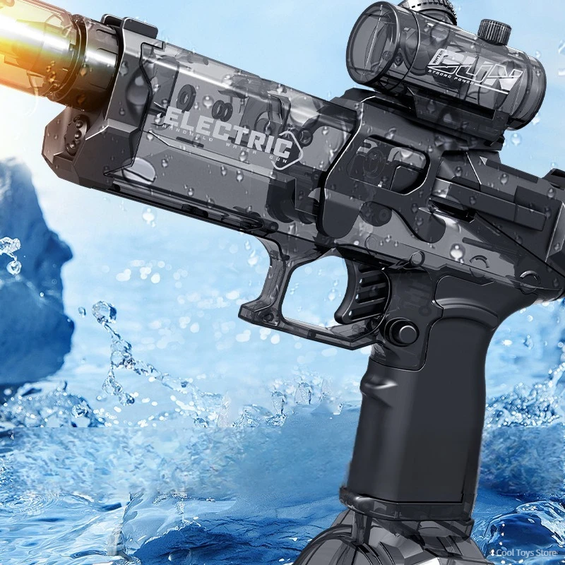 Flashing Electric Water Guns Big Capacity Powerful Water Pistol Automatic Shooting Toy Gun for Adults Boys Summer Outdoor Games 3