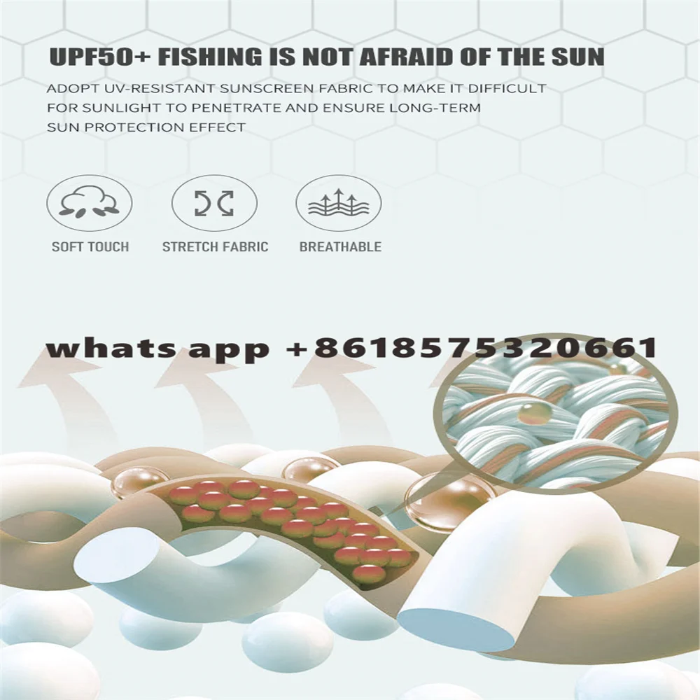 Description Picture 3 of itemFishing Hoodie Summer Fishing Clothing Long Sleeve Breathable Fishing Performance Shirt UV Protection Mens Fishing Wear