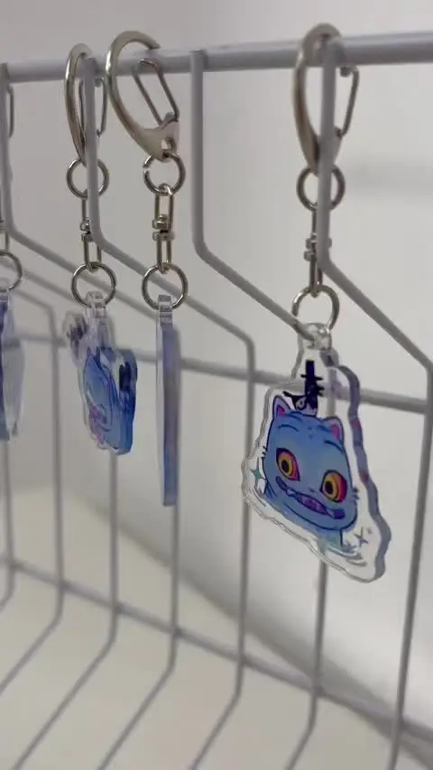 K-POP Demon-Hunter Porte-Clés Acrylique Pour Étudiants Sac D'École Décoration Mignonne Petit Cadeau, Porte-Clés Portable Léger à Un Bouton Multi-Usage Pour Clés Disques U Badges