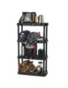 Black Plastic 4-Tier 56.2" H x 30"" W x 13.8" D, 280lb Total Capacity 3