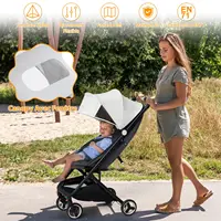 Poussette de voyage pour bébé approuvée pour les cabines, légère, compacte, pliable, jusqu'à 22 kg, poussette d'avion, landau pour nouveau-né, chariot pour nourrisson 6