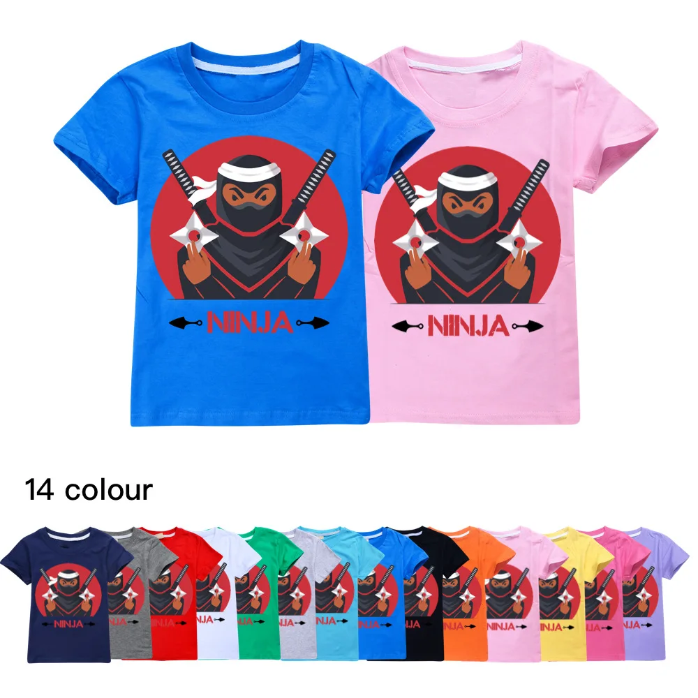 

Boys Clothes 2023 New NINJA KIDZ Cartoon T-Shirt Kids For Girls Summer Funny Short Sleeved Tops Children's Wear Baby T shirts