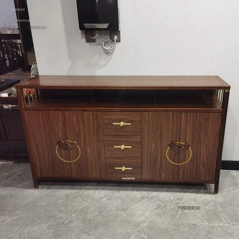 Chinese Style Sideboards Modern Solid Wood Kitchen Locker Home Furnitur Creative Living Room Sideboard Storage Cabinets ZZ