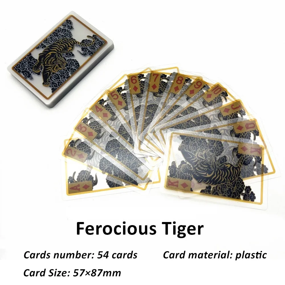 Creative Transparent Playing Cards Dragon Tiger Poker Cards Party Entertainment Board Game Gift L773 Playing Cards