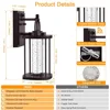 2 Pack Dusk to Dawn Exterior Lighting Fixtures, 10W LED Modern Outdoor Wall Lights Sconce with Crystal Bubble Glass 6