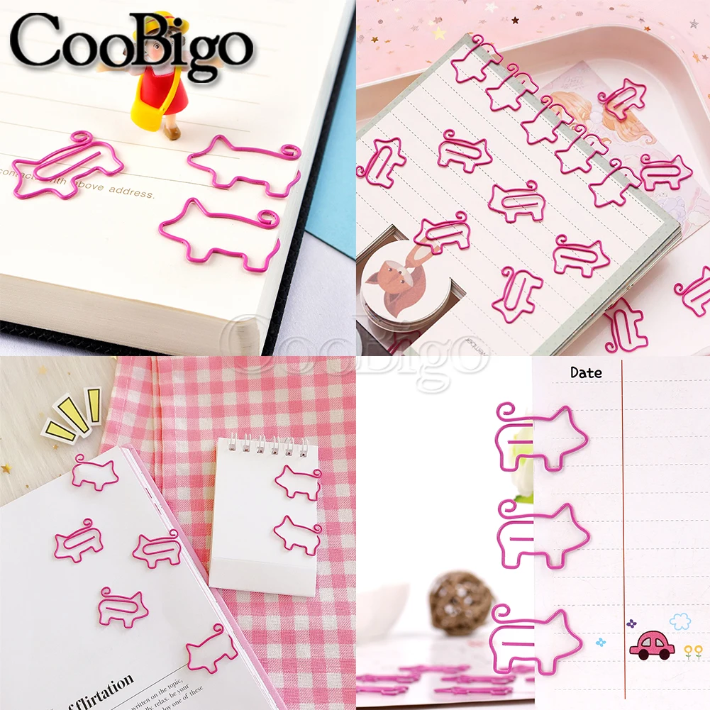 10pcs Kid Paper Clip Bookmark Clips Animal Cute Page Holder Stationery Office School Gift Decor DIY Craft Supplies Metal