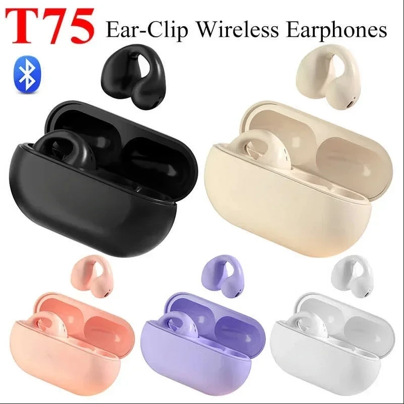 New Original T75 Bone Conduction Wireless Bluetooth 5.3 Headphones Sports Earphones HiFi Sound Quality Waterproof TWS Headset