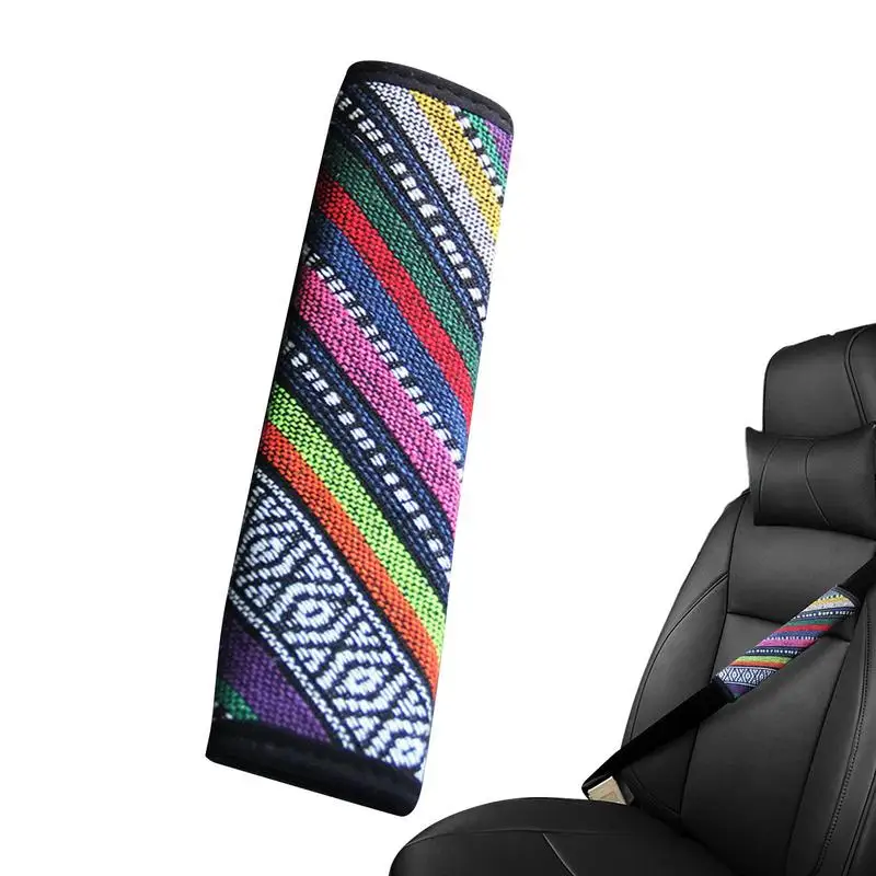 

Seat Belt Cushion Car Covers Seat Belt Universal Shoulder Strap Ethnic Style Soft Seat Belt Cover Pad Comfortable Shoulder Strap