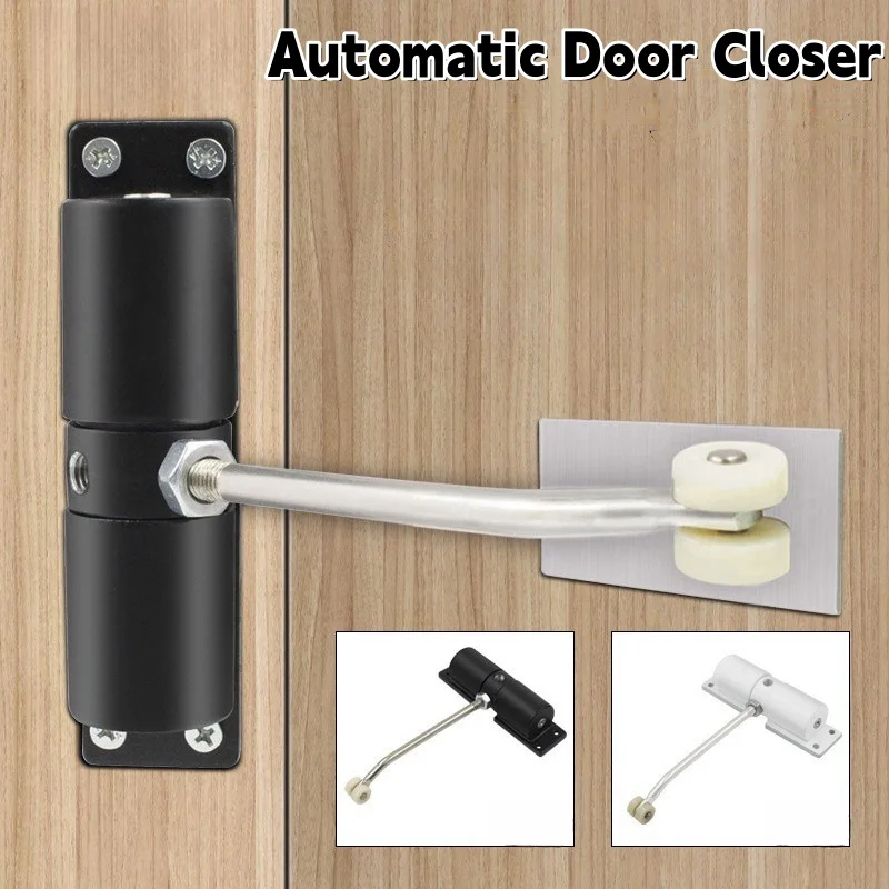 Automatic Soft-Closing Door Closer with Adjustable Speed and Mute Function