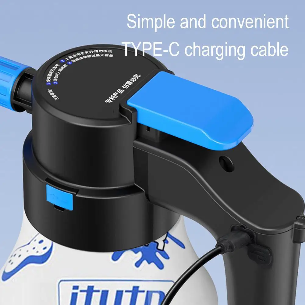 Electric Foam Sprayer 1.5L Foam Generator For Car Wash 2600mAh Lithium Battery Foam Lance Endurance Car Wash Towel Foam Wash 3