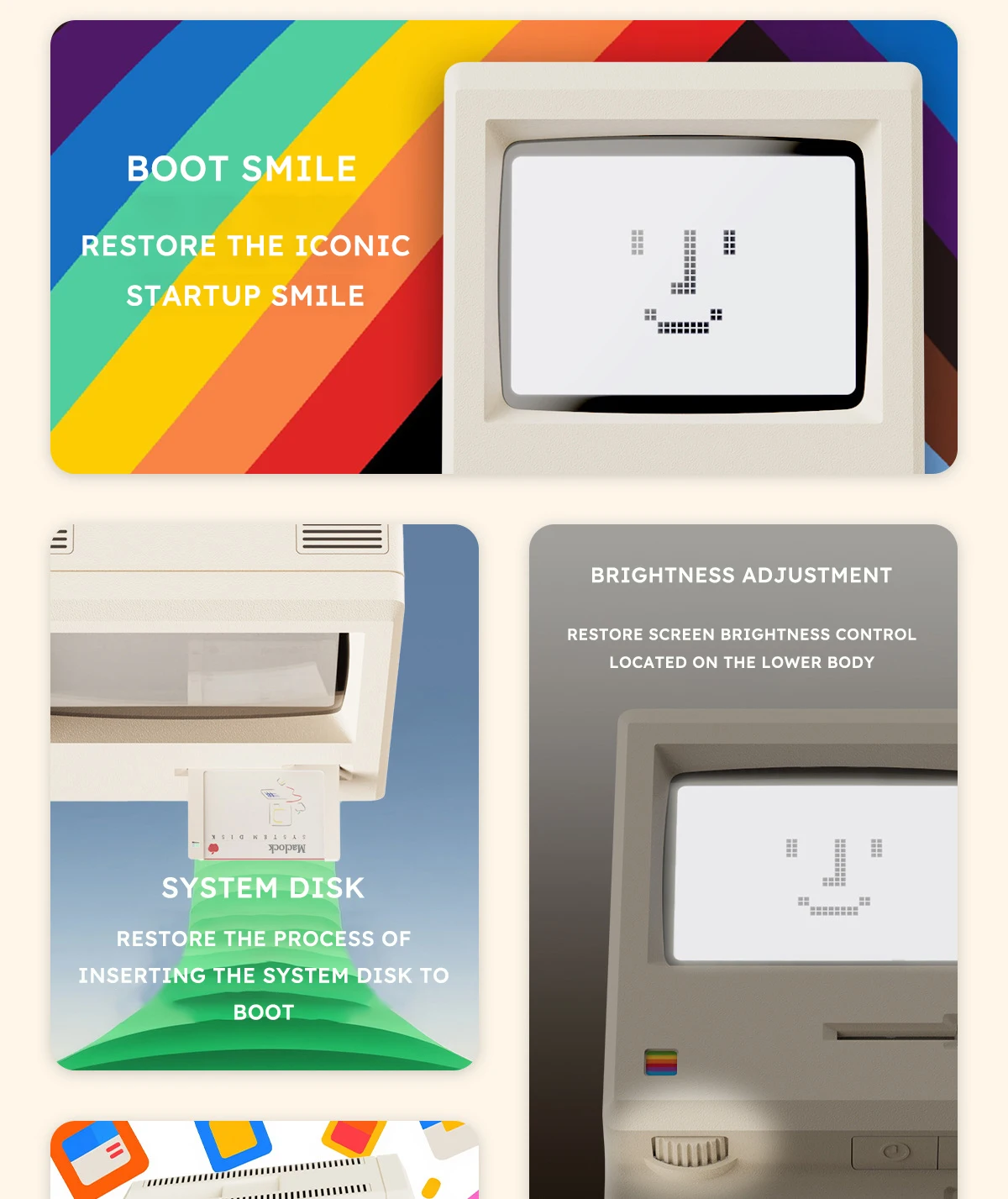 RayCue Maclock Retro Pixel Alarm Clock