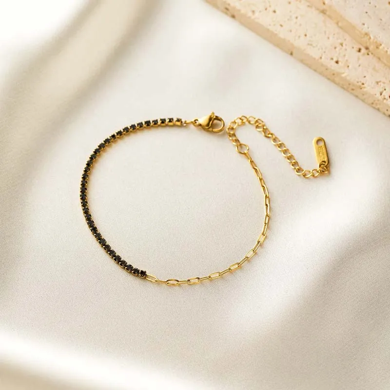 الفاخرة الملونة مكعب زركونيا أساور التنس للنساء ال...