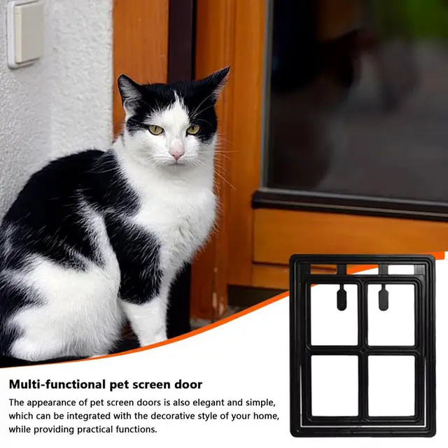 Pet Screen Door Magnetic Closure Wall Dog Door Easy Setup Pet Door Pet Supplies Pet Safe Doggie Door For Dog Cat Kitten For 4