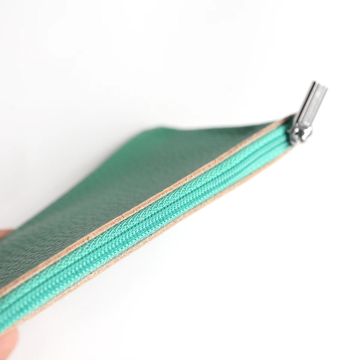 Kostenlose benutzerdefinierte Brief-Geldbörse aus echtem Leder, weiche kleine Reißverschlusstasche, gut Organizer, Kosmetiktasche, Monogramm, Mini-Slim-Kartenetui – Detail 12