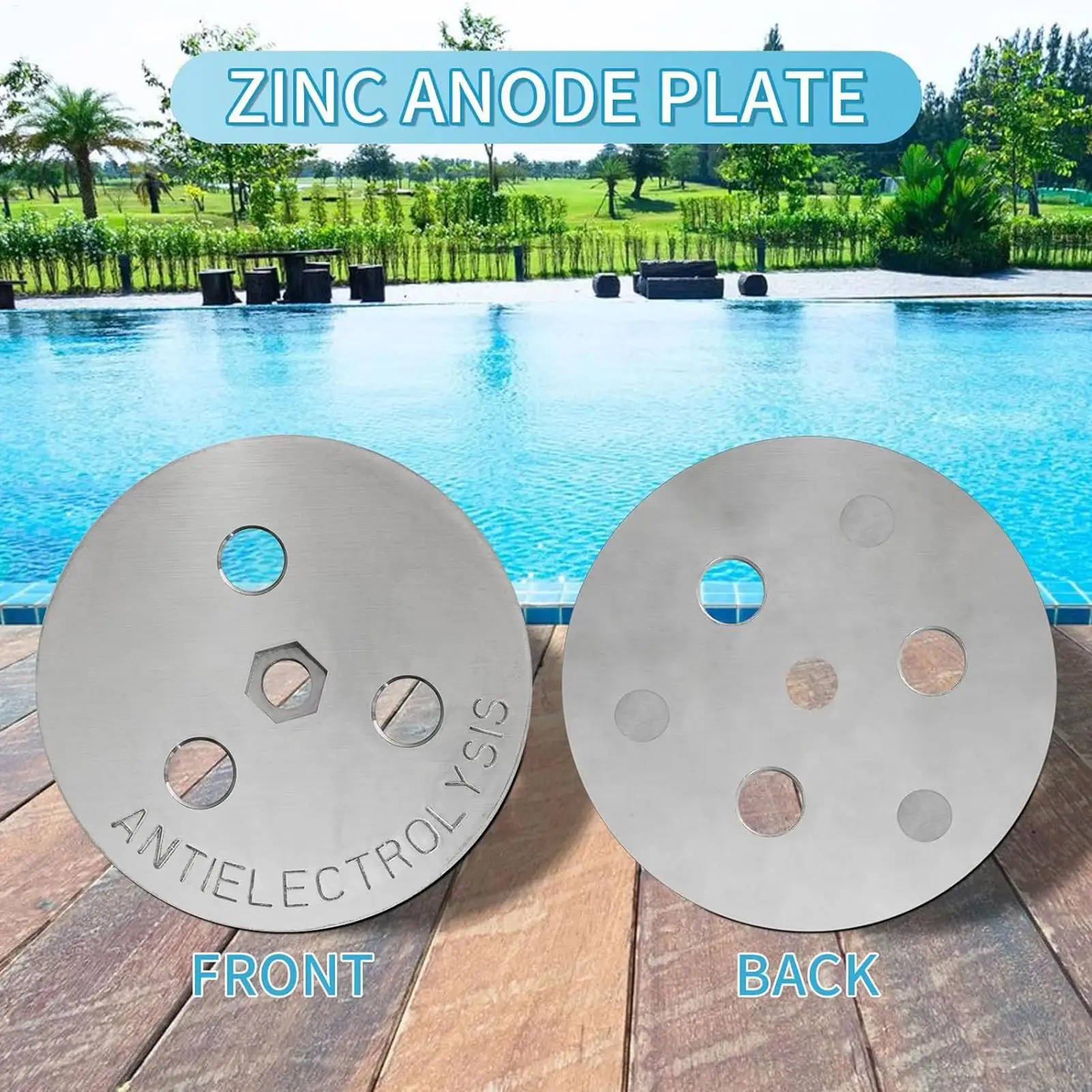 Pool Skimmer Weight Pool Zinc Anode Pool filter basket Weight Plate Equipment Accessories Block Floater for Cleaning Swimming