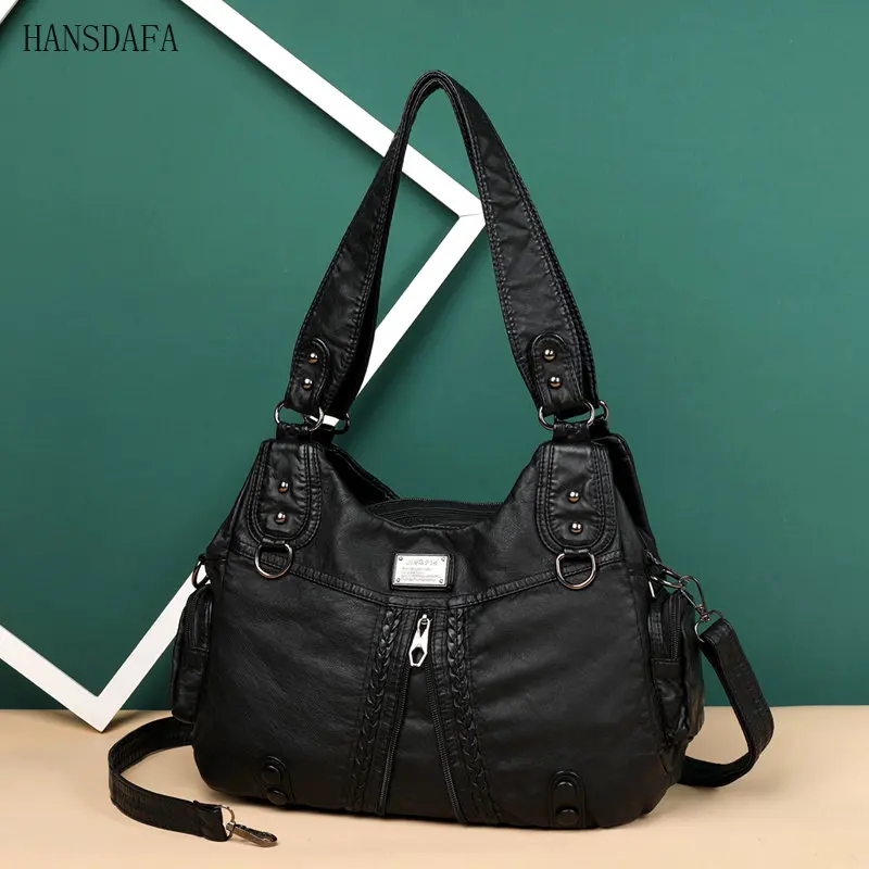 Luxury Soft Leather Handbags Women's Bags New Fashion High Quality Woman Messenger Bag Designer Famous Brand Women Shoulder Tote