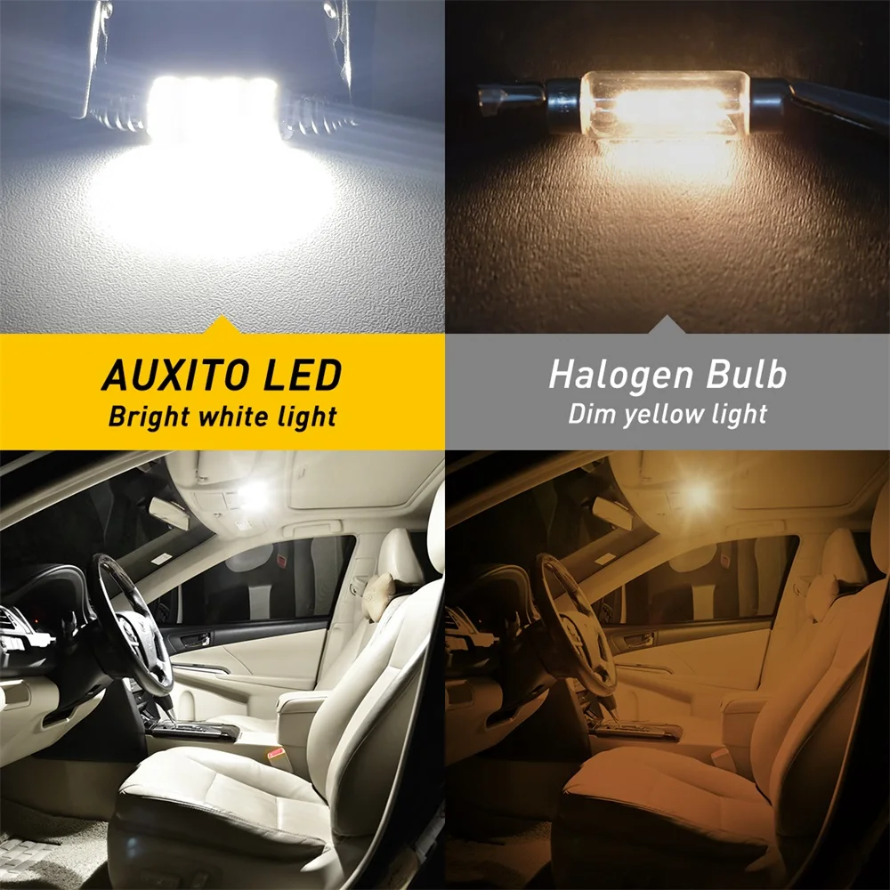 AUXITO 2023 più nuovo C10W C5W LED Canbus errore gratuito festone 39 42 mm per interni auto lettura luce targa per VW BMW Audi