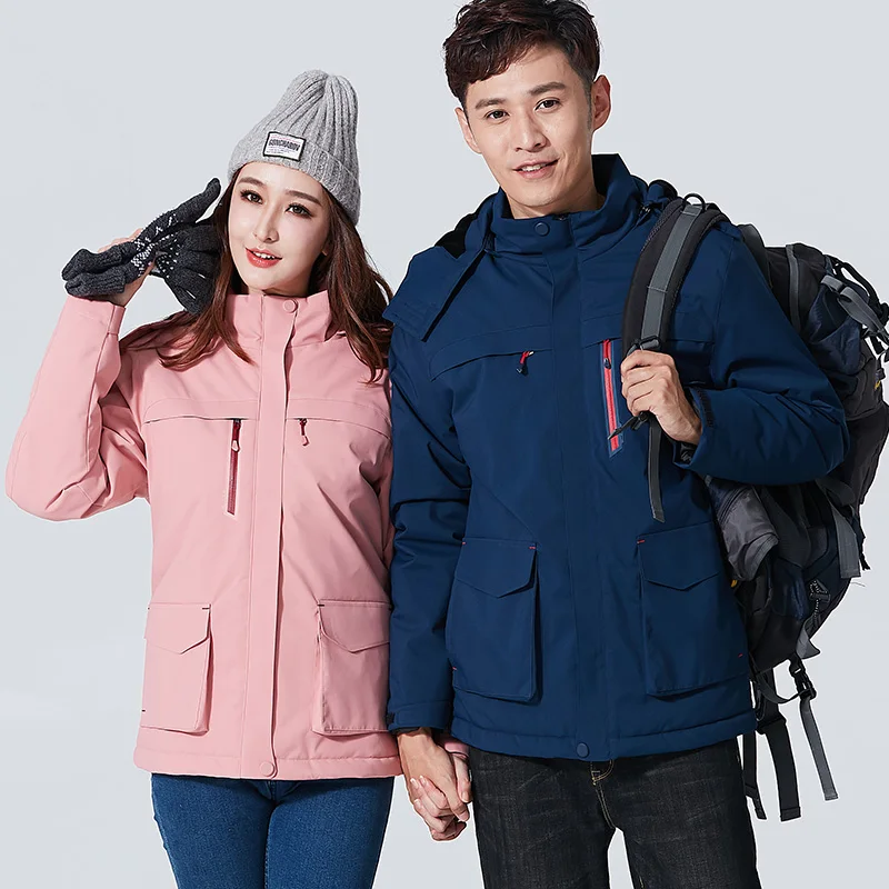 

Men Women Electric Heated Jacket Intelligent Constant Temperature Heating Jacket Hooded Coat Solid Color Windproof Warm Coat