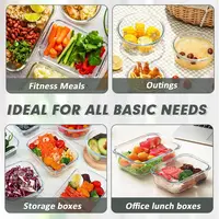 24 Pieces Glass Food Storage Containers Set, Airtight Glass Lunch Containers, Glass Meal Prep Containers with Lids,Exclusive 1