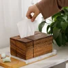 Black Walnut Tissue Dispenser Box Wooden Dining Table Paper Container Living Room Ornaments Tissue Paper Storage Box 6