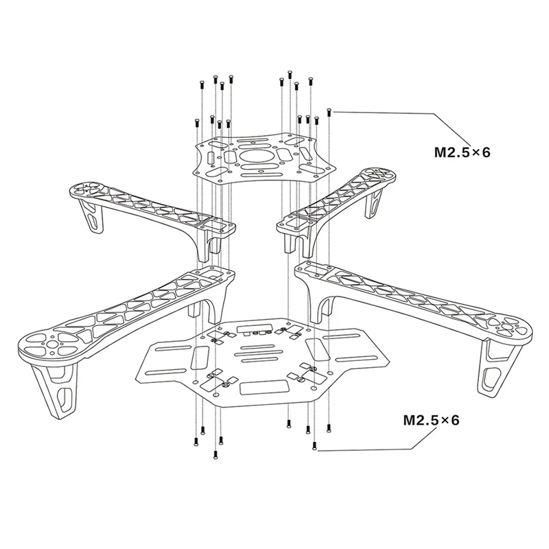 Kit cadre F450 Flame Wheel pour DJI - Multicolore