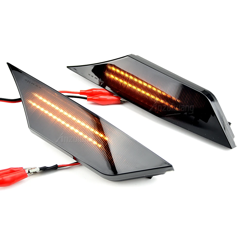 Smoke LED Side Marker Indicator Lights for MK10 H.onda Civic Saloon Hatchback 2016 2017 2018 2019 2020 2021 Front Amber Led Side Marker Repeater Turn Signal Lamps Canbus Error Free