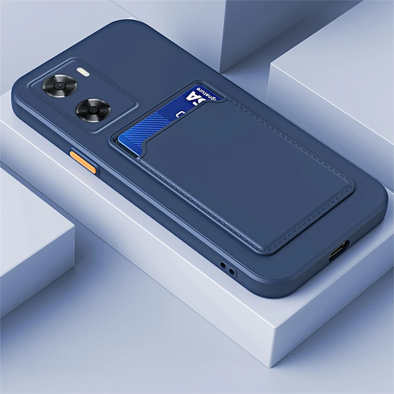 thumbnail image 1 of Liquid Silicone Card Holder Case For OPPO Reno 10 8 7 6 5 Pro Plus 8T 7 Z 5G Wallet Bag Case For OPPO A78 A94 A95 A98 A58 A38, 1 of 5