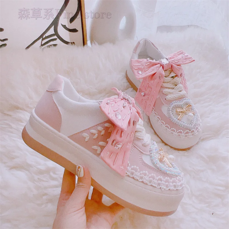 Pink Rhinestone Sneakers Pink Sneakers Women - Platform - Aliexpress