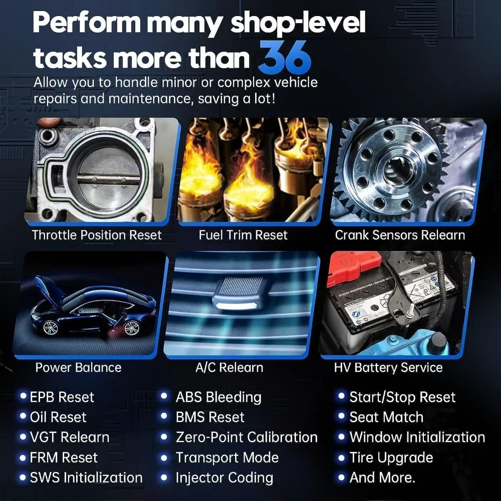 NEW.D7 Bidirectional OBD2 Scanner: 2024 V2.0 Automotive Scanner Diagnostic Tool with Active Tests 4