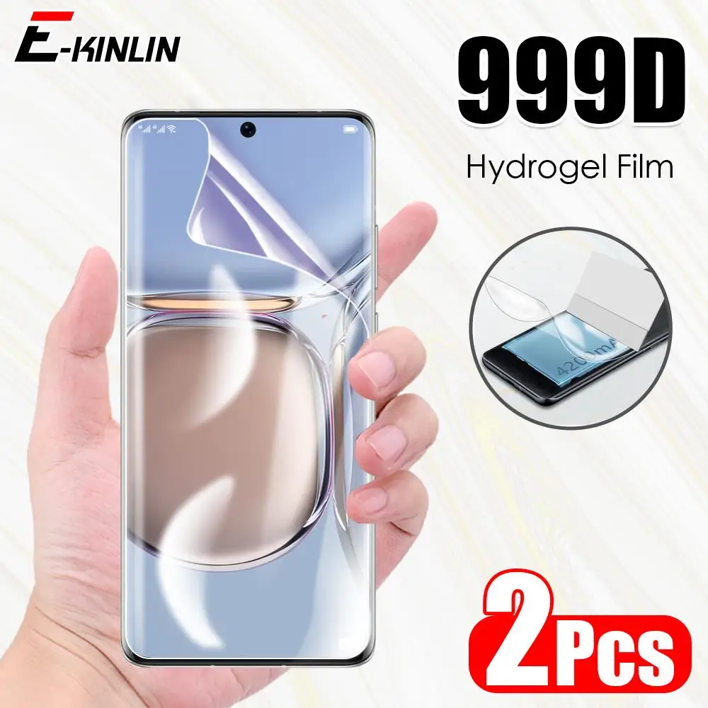 Pellicola Salvaschermo A Copertura Totale 2 Pezzi Per Huawei P50 P40 P30 Mate 50 40 30 20 Pro Plus Lite E Xl Pellicola Protettiva Idrogel Non Vetro