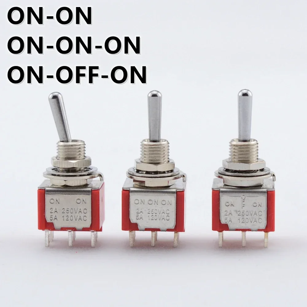 1 Piece ON-ON / ON-OFF-ON /ON-ON-ON DPDT Mini Toggle Switch for ...