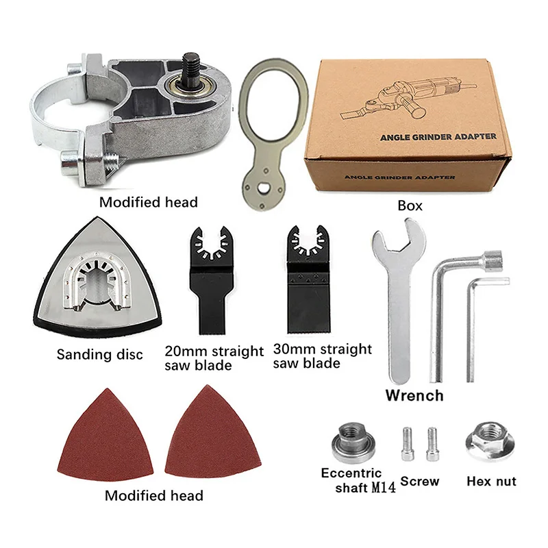 Conversione Smerigliatrice Angolare Adattatore Testa Universale Filettatura M14 Per 100 115 125 Tipo Smerigliatrice Angolare Lucidatura Accessori Per 