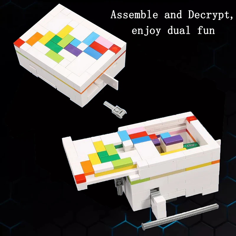 moc building blocks puzzle box Rainbow Road Decryption toys