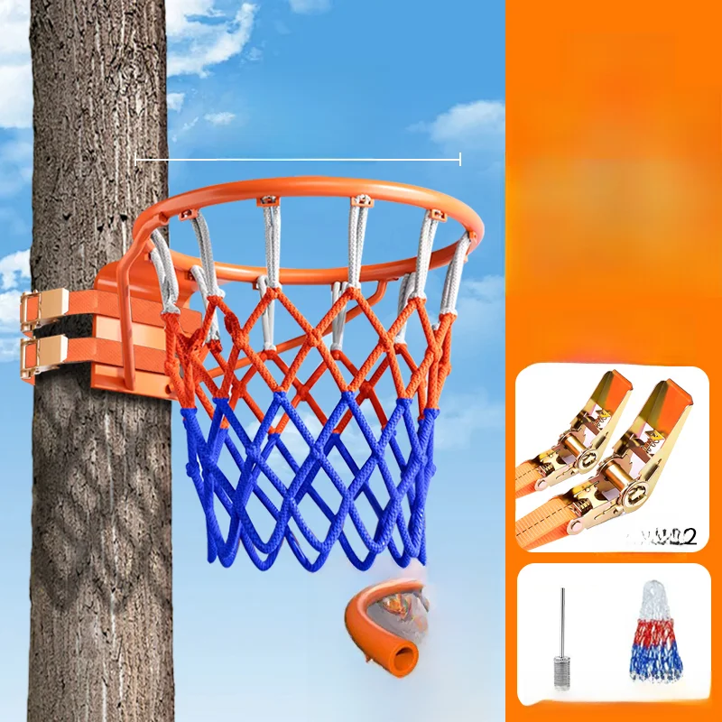 Adult size hoop [hollow design ⭐ punch-free] double reinforced straps + net + inflation needle