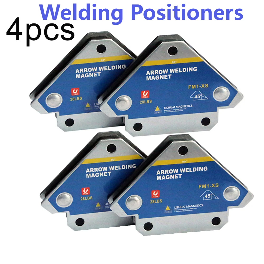 Magnetic Welding Holders Magnetic Welding Fixer Magnetic Welding Holders Fixer 45&deg; 90&deg; 135&deg; Multi-angle Solder Magnet Weld Fixer Positioner Welding Soldering Locator Tool 4pcs