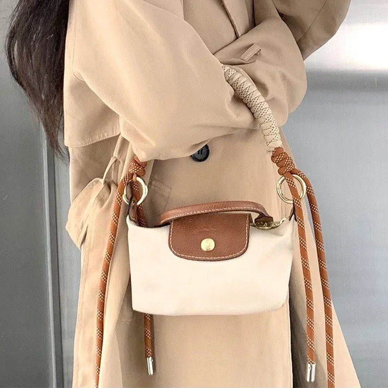 3Pcs Strap for Longchamp Mini Bag Hand Braided Strap Bag Transformation Bag Accessories Short Strap 38-88cm