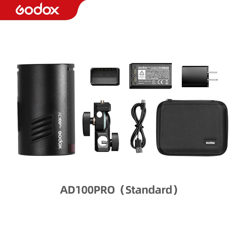 Godox AD100Pro 100Ws TTL 2.4G HSS 1/8000s ポケットフラッシュ