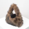 Autumn and Winter Plush Shoulder Handbag, Y2K Zipper Crescent Bag, Fashionable Armpit Bag, Cute Ladies Wallet (Random Pattern) 6
