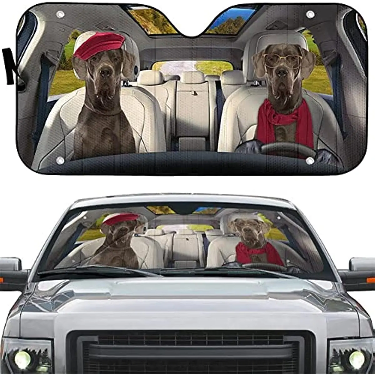 

Personality 3D Digital Printing Car Sun Shade for Windshield Foldable Car Sunshade Cover UV Rays Sun Visor