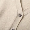 Women Sweater Mulberry Silk Cashmere Blend Solid Colors V Neck Buttons Down Long Sleeve Knit Cardigan Top Coat Warm XL XXL LY049 6