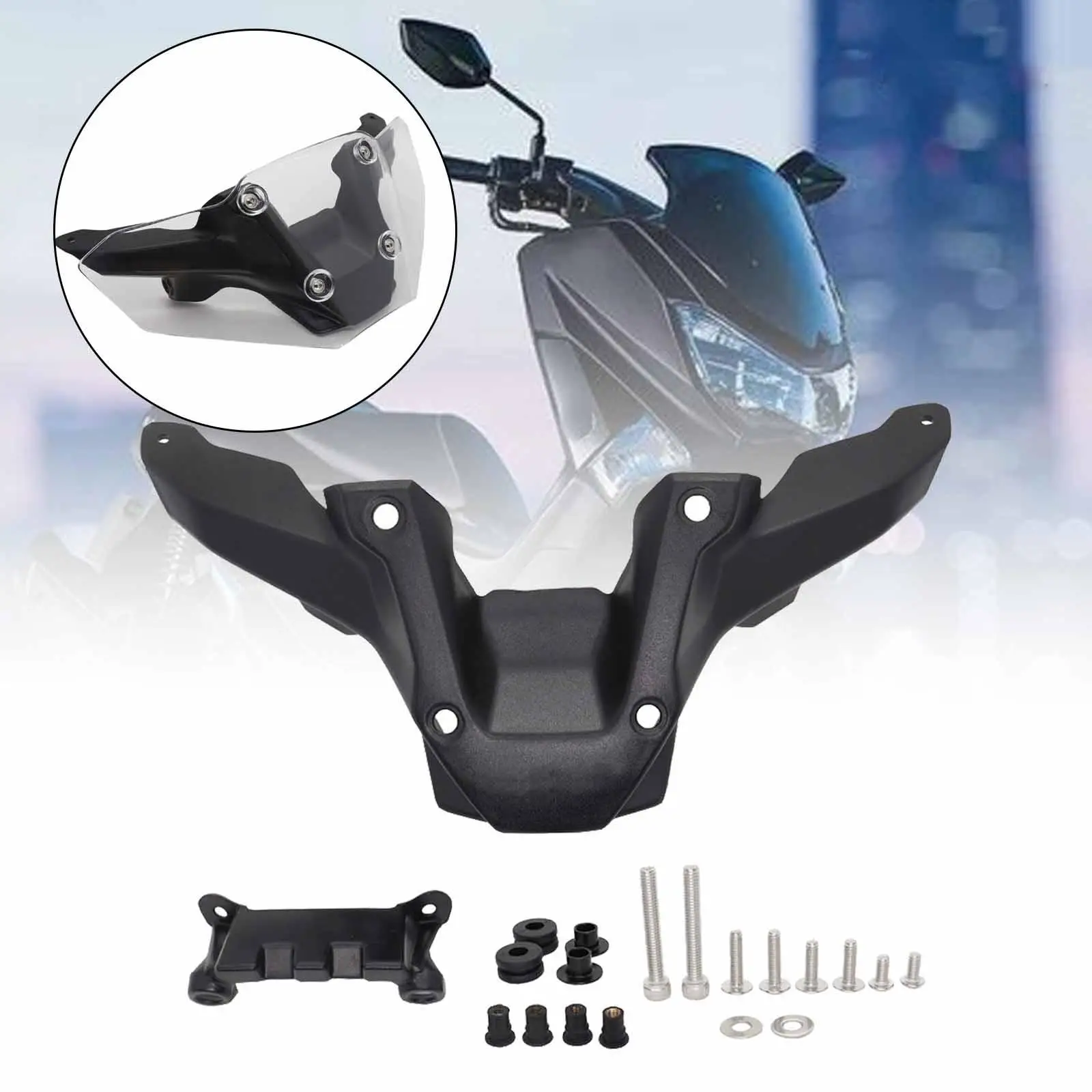 Motorcycle Windshield Bracket Accessories Spare Parts Easy to Install Black Protective Windscreen Bracket for MT-09